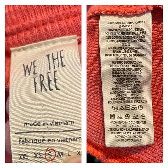 Free People Don’t Forget About Me Salmon Pink Pull over textured top - Picture 15 of 15